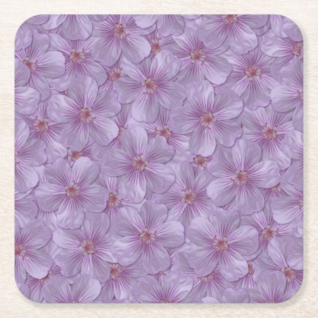 Porta-copo De Papel Quadrado Pineywoods Geranium Padrão Sem Costura (Frente)