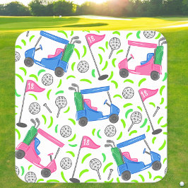 Porta-copo De Papel Quadrado Pink Azul Verde Golfe Elegante