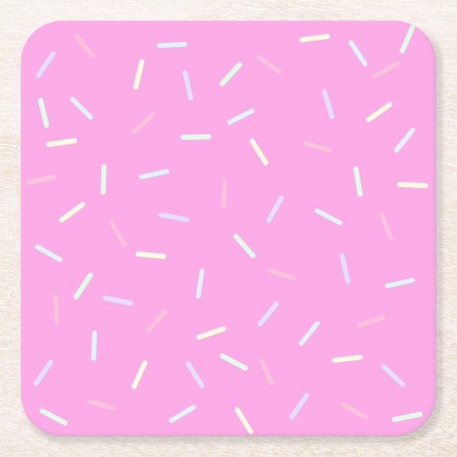 Porta-copo De Papel Quadrado Pink Sprinkles Print Paper Bowl (Frente)