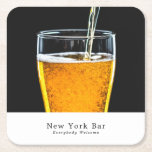 Porta-copo De Papel Quadrado Pint of Beer, Pub/Brewery<br><div class="desc">Pint of Beer,  Pub/Brewery Paper Porta copos Store (Ponta de cerveja,  Cartão de visita da loja de papel).</div>