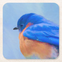 Pintura Bluebird - Arte Original para Pássaros
