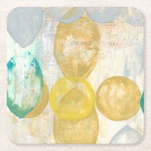 Porta-copo De Papel Quadrado Pintura de Abstrato moderna em Newsprint