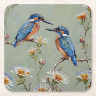 Porta-copo De Papel Quadrado Pintura De Óleo De Refinadores Australianos E Flor