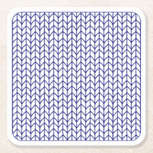 Porta-copo De Papel Quadrado Pires de papel quadrados BLUE LINE KNIT