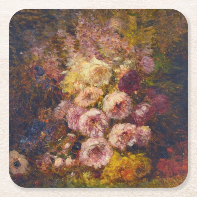 Porta-copo De Papel Quadrado Pivoines - Félix Ziem (Frente)