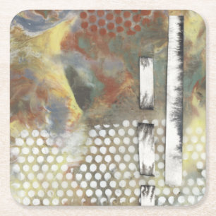 Porta-copo De Papel Quadrado Pixels II marmoreados