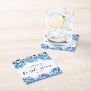Porta-copo De Papel Quadrado Placa de Boas-Vindas de Chá de Bebê Floral com Hor