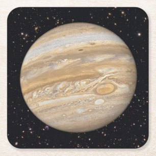 Porta-copo De Papel Quadrado Planeta Júpiter Starry Sky
