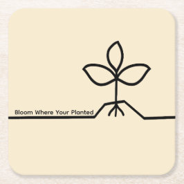 Porta-copo De Papel Quadrado Plant Coaster