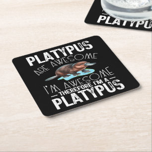 Porta-copo De Papel Quadrado Platypus é incrível. Sou incrível em platypus mamm