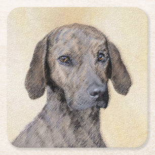 Porta-copo De Papel Quadrado Plott Painting - Arte de Cachorro Original