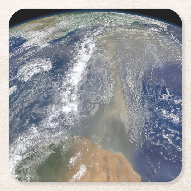 Porta-copo De Papel Quadrado Poeira em direção à América do Sul (Frente)