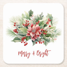Poinsettia Frutas Natal Férias Alegre e Brilhante