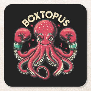 Porta-copo De Papel Quadrado Polvo de Boxe - Boxtopus