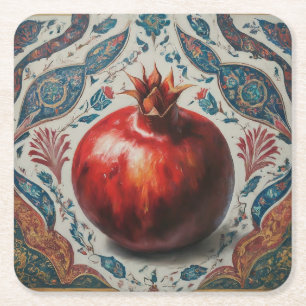 Porta-copo De Papel Quadrado Pomegranate Yalda porta copos