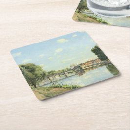 Porta-copo De Papel Quadrado Pont Du Chemin De Fer Camille Pissarro