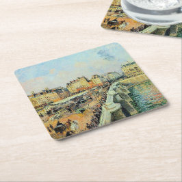 Porta-copo De Papel Quadrado Pont Neuf, Tarde, Luz do Sol Camille Pissarro   