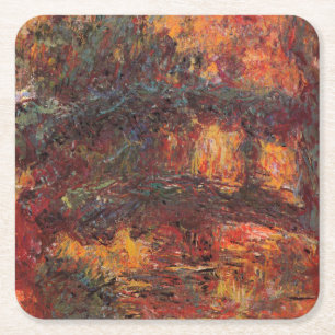 Porta-copo De Papel Quadrado Ponte Japonesa - Claude Monet - c1920
