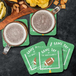 Porta-copo De Papel Quadrado Ponto de futebol após Uprights<br><div class="desc">Personalize estas portas copos de papel para o dia do jogo com os seus amigos rowdy. CORRESPONDENDO a itens na nossa loja.</div>