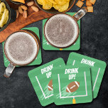 Porta-copo De Papel Quadrado Ponto de futebol após Uprights<br><div class="desc">Relaxe com personalize o futebol através das portas copos de papel. CORRESPONDENDO a itens na nossa loja.</div>