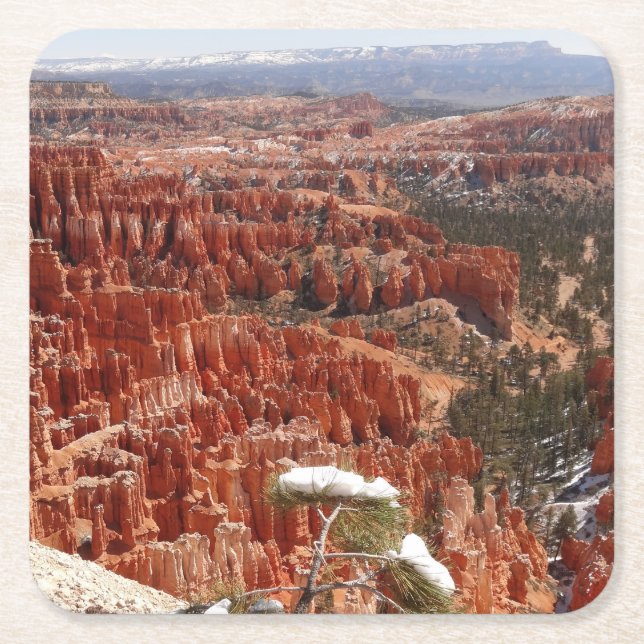 Porta-copo De Papel Quadrado Ponto de Inspiração no Bryce Canyon I (Frente)