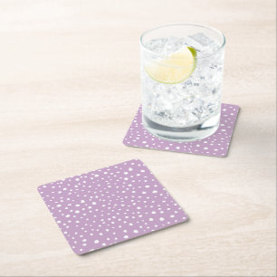 Porta-copo De Papel Quadrado Pontos Dalmáticos Lilac, Pontos Dalmáticos, pontos
