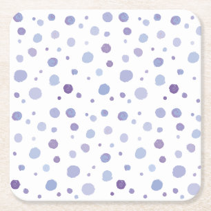 Porta-copo De Papel Quadrado pontos polka pintados à mão