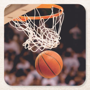 Porta-copo De Papel Quadrado Pontuação de Basquete