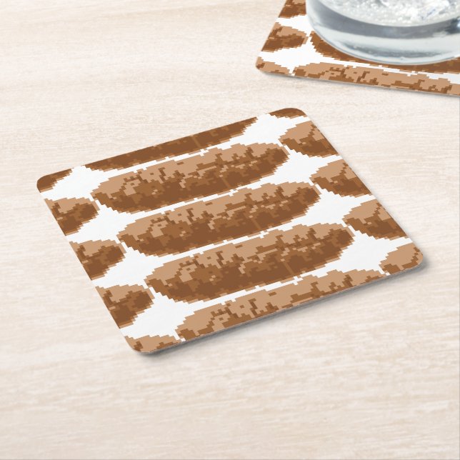 Porta-copo De Papel Quadrado Poop de pixel de 8 bits (Inclinado)