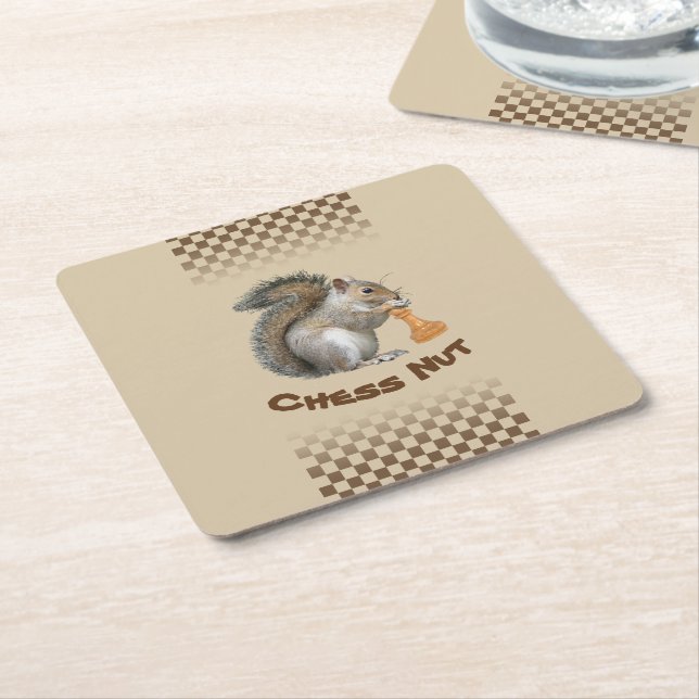 Porta-copo De Papel Quadrado Porca da xadrez (Inclinado)