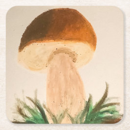 Porta-copo De Papel Quadrado Porcini Mushroom