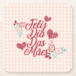 Porta-copo De Papel Quadrado Porta copos adorável do diâmetro DAS Mães | de