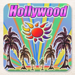Porta-copo De Papel Quadrado Porta copos de Amor de Hollywood Summer