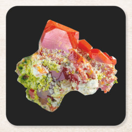 Porta-copo De Papel Quadrado Porta copos de Especiais de Wulfenite Vermelho Bri