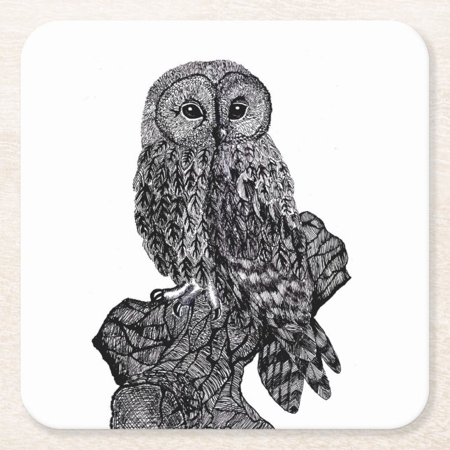 Porta-copo De Papel Quadrado Porta copos de mesa (Frente)