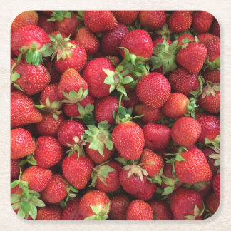 Porta-copo De Papel Quadrado Porta copos de morango