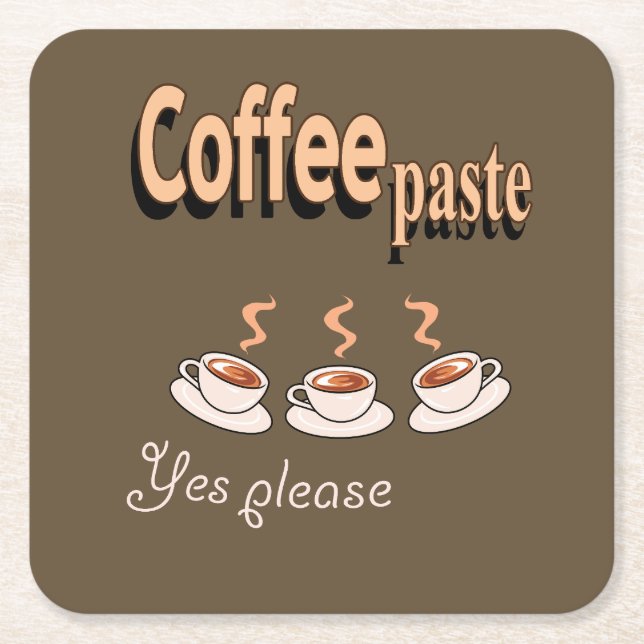 Porta-copo De Papel Quadrado Porta copos de papel (Frente)