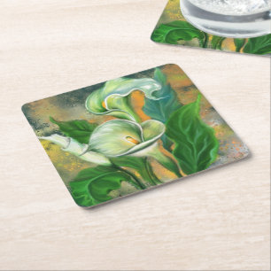 Porta-copo De Papel Quadrado Porta copos de papel Calla Lily