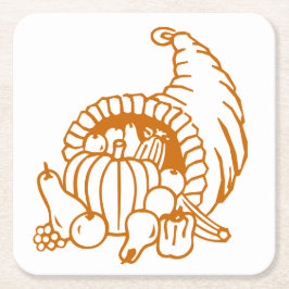 Porta-copo De Papel Quadrado Porta copos de papel - Chifre de abundância