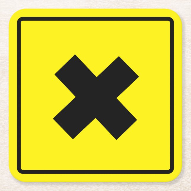 Porta-copo De Papel Quadrado Porta copos de Papel Cruzado (Frente)