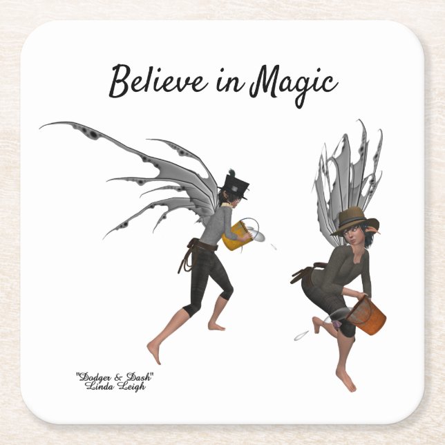 Porta-copo De Papel Quadrado Porta copos de Papel da Chuva Gêmea (Frente)