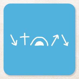 Porta-copo De Papel Quadrado Porta copos de papel das setas do Evpel