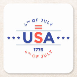 Porta-copo De Papel Quadrado porta copos de papel de celebração do dia 4 de jul