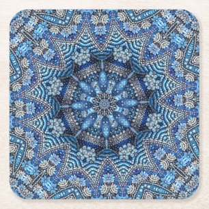 Porta-copo De Papel Quadrado Porta copos de papel de Natal decorativo azul