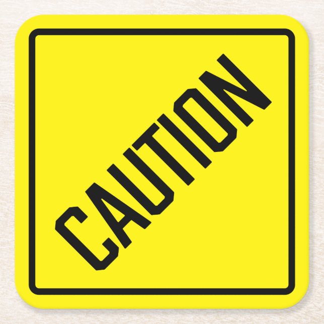 Porta-copo De Papel Quadrado Porta copos de papel de precaução (Frente)