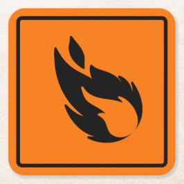 Porta-copo De Papel Quadrado Porta copos de Papel de Sinal de Fogo