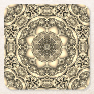 Porta-copo De Papel Quadrado Porta copos de papel decorativo Dourado