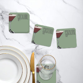 Porta-copo De Papel Quadrado Porta copos de papel do Partido Cocktail Espresso 