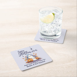 Porta-copo De Papel Quadrado Porta copos de Papel Fantasma de Pumpkin no Hallow