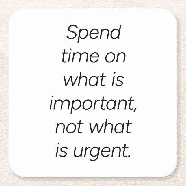 Porta-copo De Papel Quadrado Porta copos de papel importante (Frente)